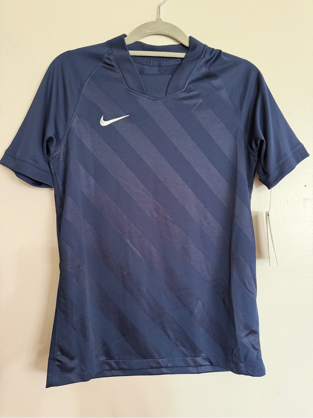 Nike Boys Navy Blue Short Sleeve Athletic Jersey